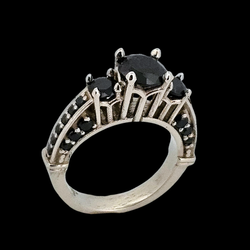 Collection of The Altar - White Gold and Black Diamond Ring in a gallery layout