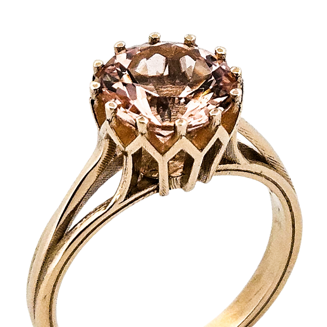 Collection of Veneration Ring - Gold and Morganite Engagement Ring in a gallery layout