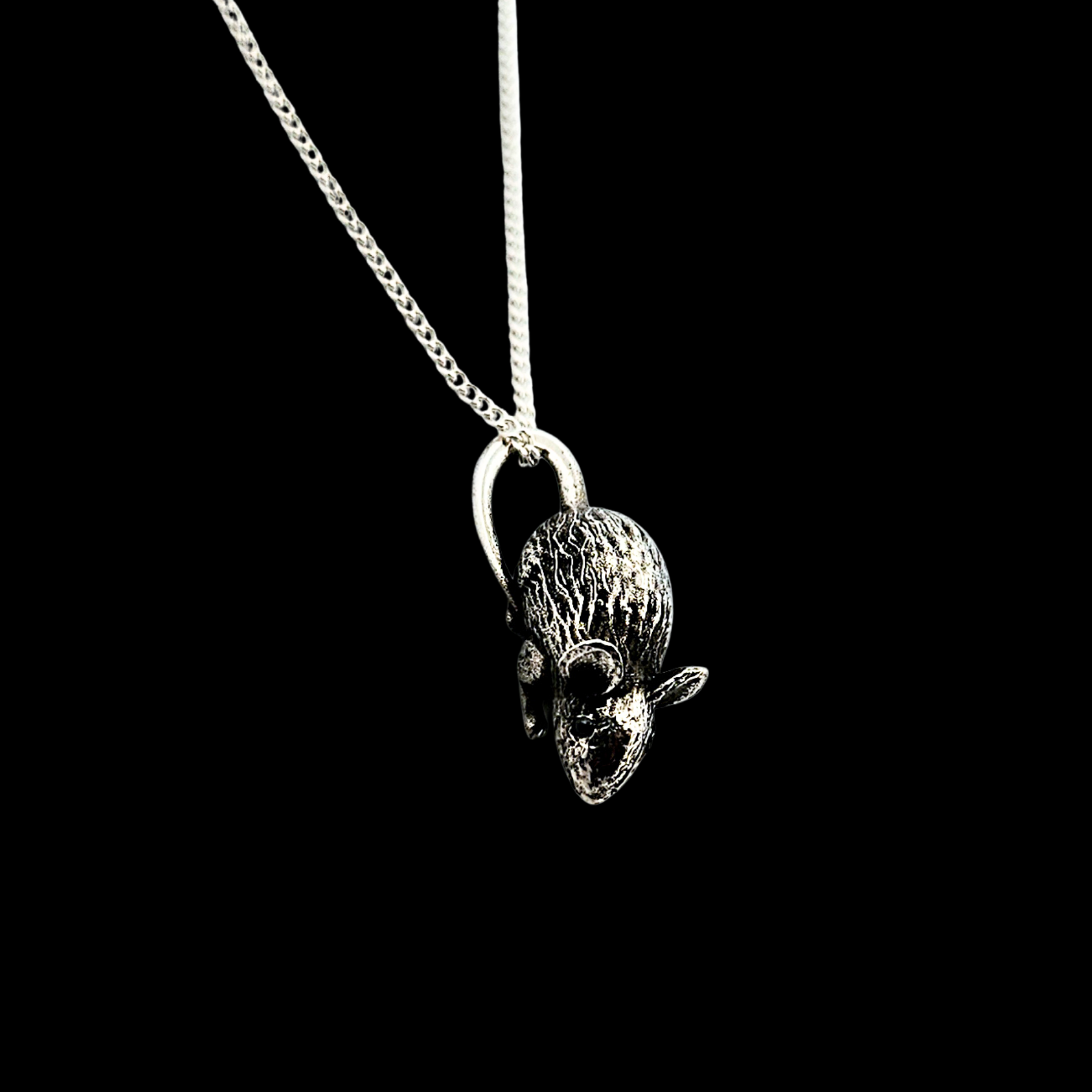 Collection of Rat with Gemstone Eyes Pendant Sterling Silver - Inchoo Bijoux in a gallery layout