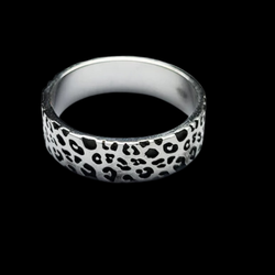 Collection of 6mm Wide Leopard Print Ring Band in a gallery layout