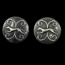 Collection of Greyhound Dog Button Earrings in a gallery layout