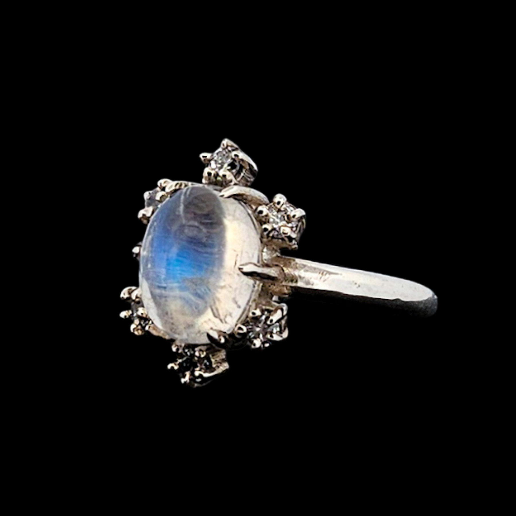 Collection of Celestial Glow Ring - Sterling Silver & Rainbow Moonstone - Inchoo Bijoux in a gallery layout