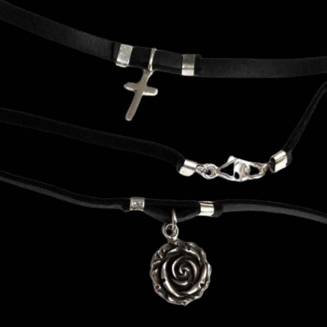 Collection of Add a Leather Choker to your favorite Pendant, Chain - Inchoo Bijoux in a gallery layout
