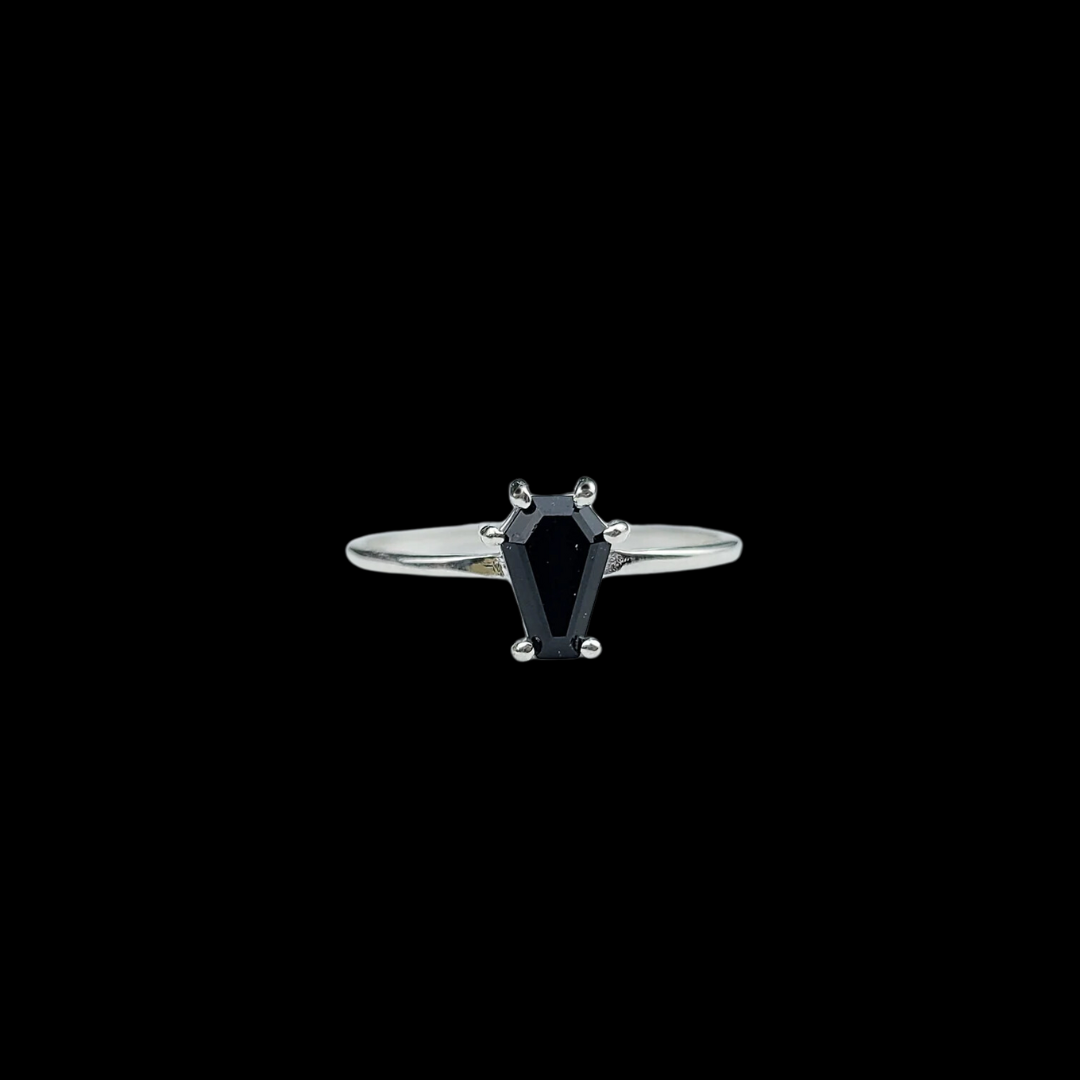 Collection of Black Coffin Engagement Ring - Inchoo Bijoux in a gallery layout