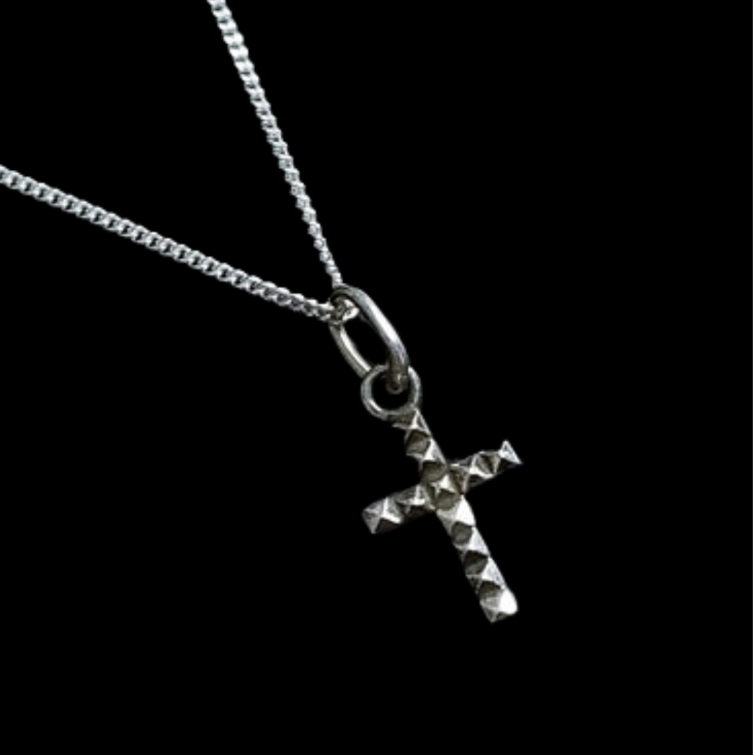 Collection of Tiny Studded Cross Pendant in a gallery layout