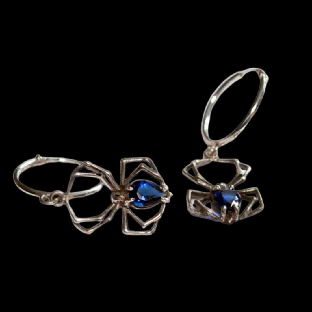 Collection of Cobalt Blue Spider Hoops - Inchoo Bijoux in a gallery layout