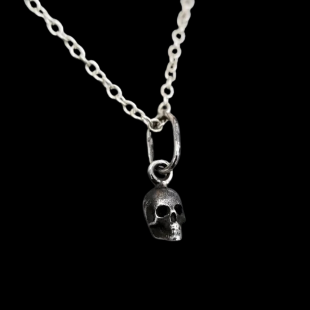 Collection of Tiny Silver Skull Pendant - Inchoo Bijoux in a gallery layout