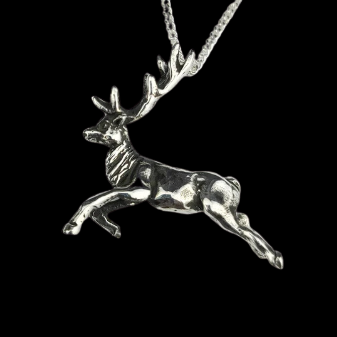 Collection of Silver Deer Pendant - Inchoo Bijoux in a gallery layout