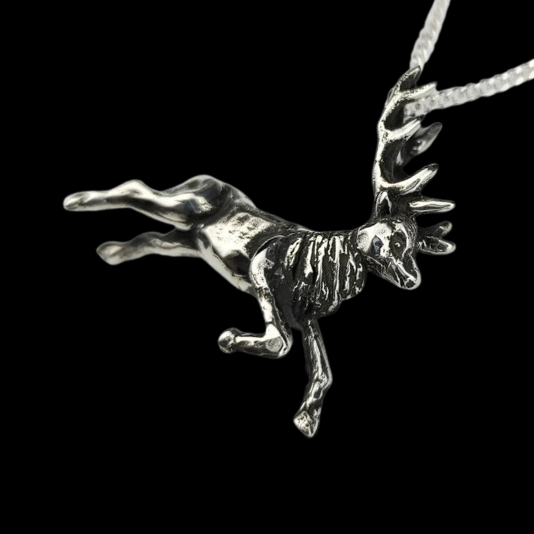 Collection of Silver Deer Pendant - Inchoo Bijoux in a gallery layout