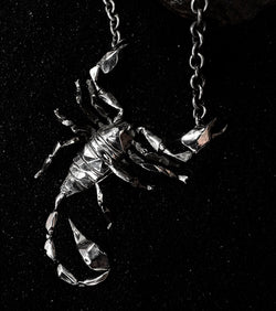 Collection of Big Scorpion Necklace with Solid 8mm Cable Chain in a gallery layout