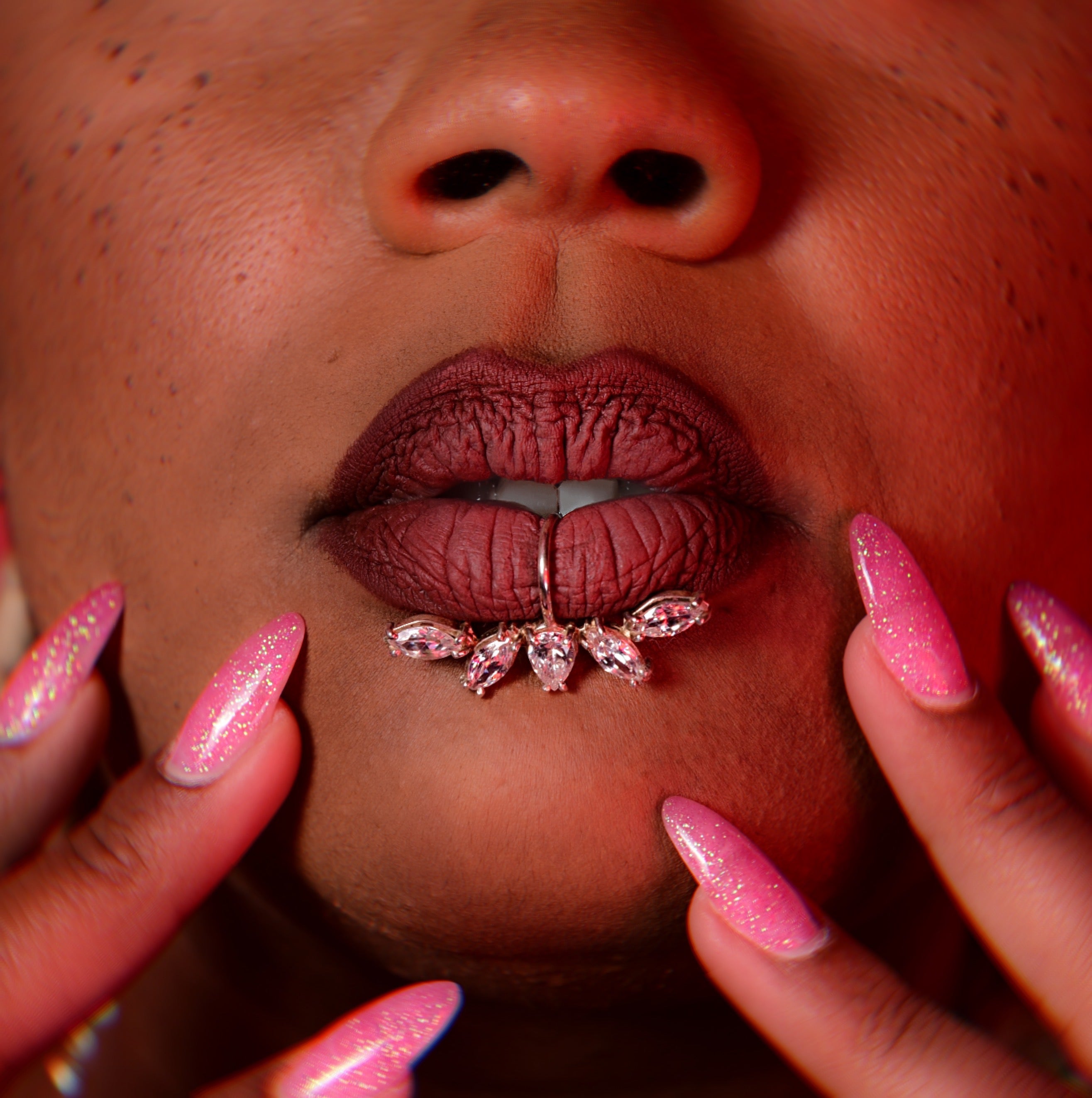 Collection of Statement Lip Jewelry in a gallery layout