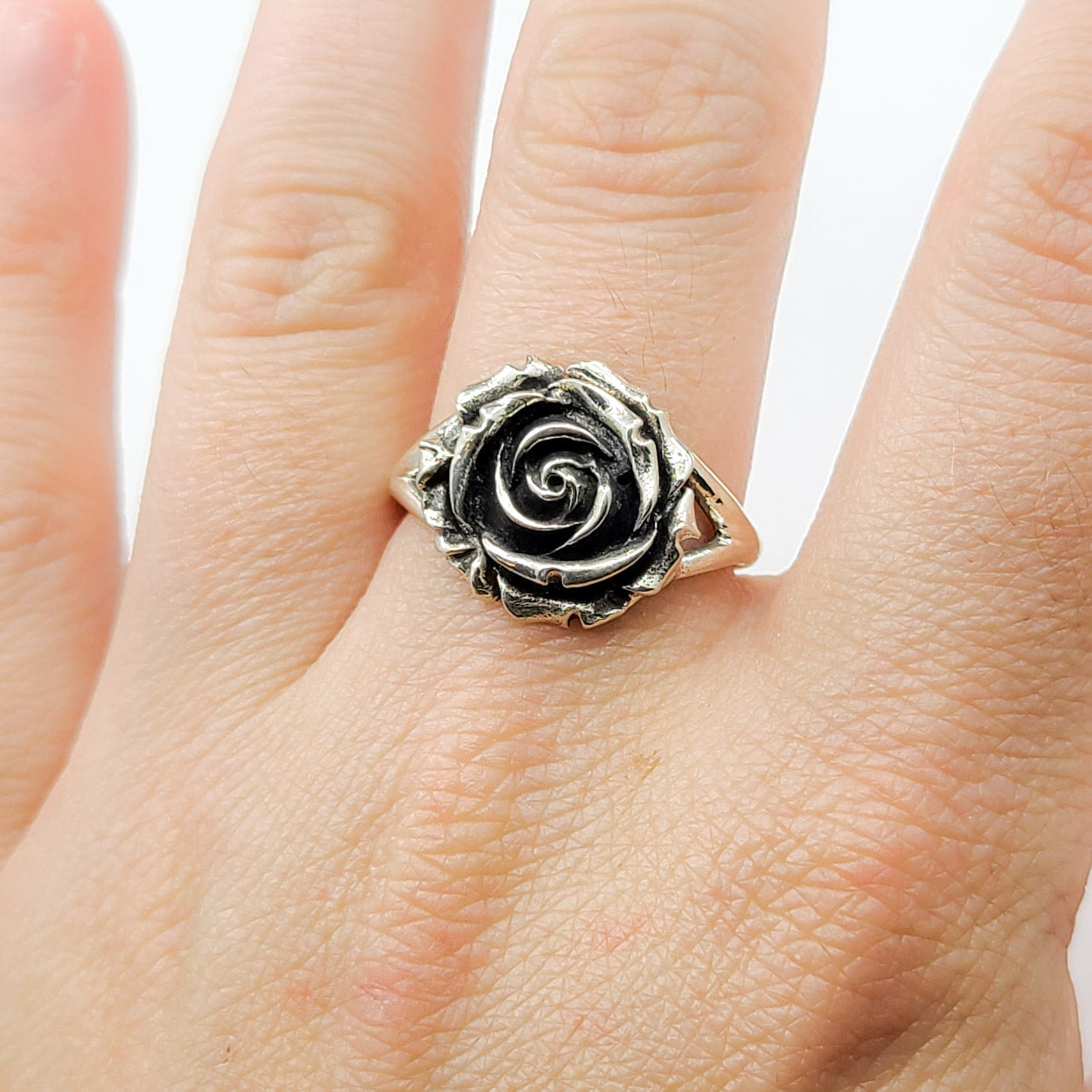 Collection of Statement Silver Rose Ring - Inchoo Bijoux in a gallery layout