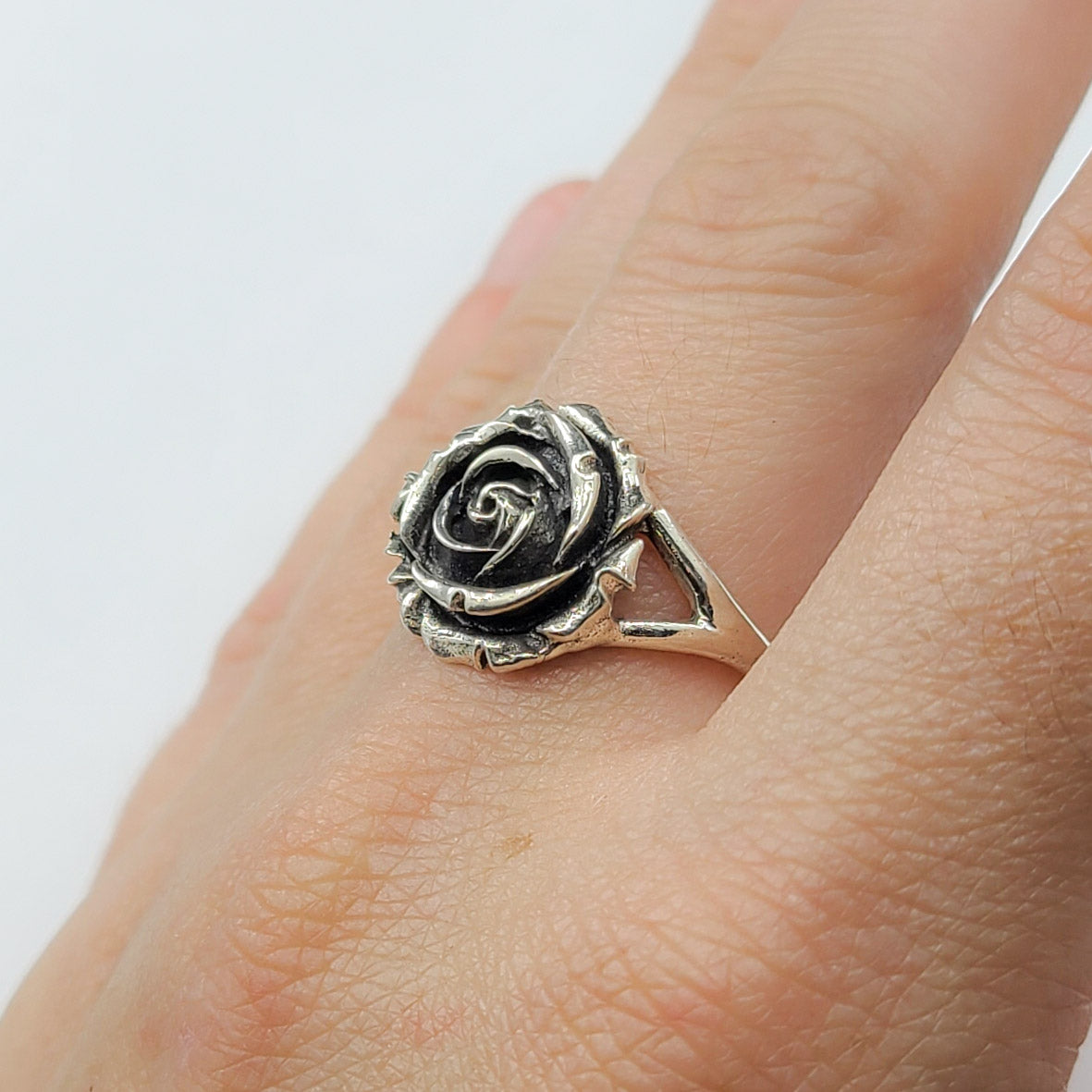 Collection of Statement Silver Rose Ring - Inchoo Bijoux in a gallery layout