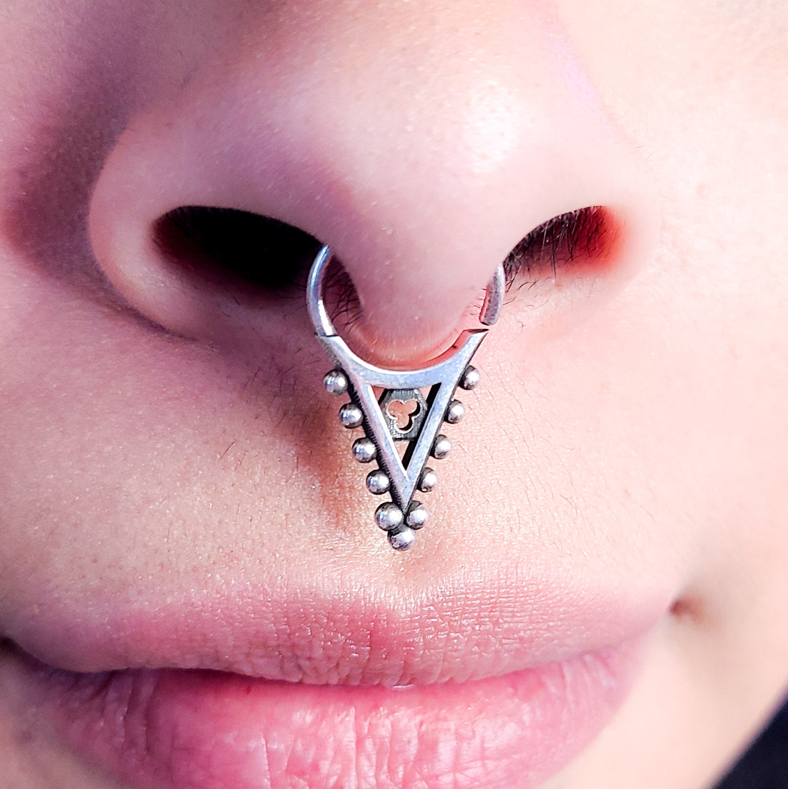 Collection of Gothic Church Roof Septum Piercing in a gallery layout