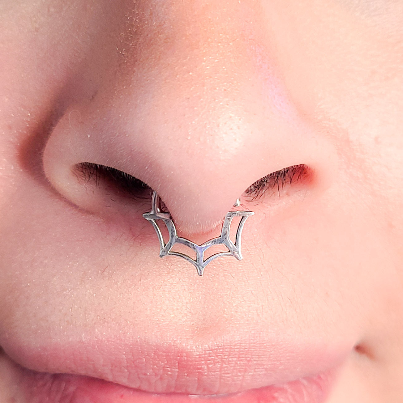 Collection of Spiderweb Nose Ring Septum Piercing in a gallery layout