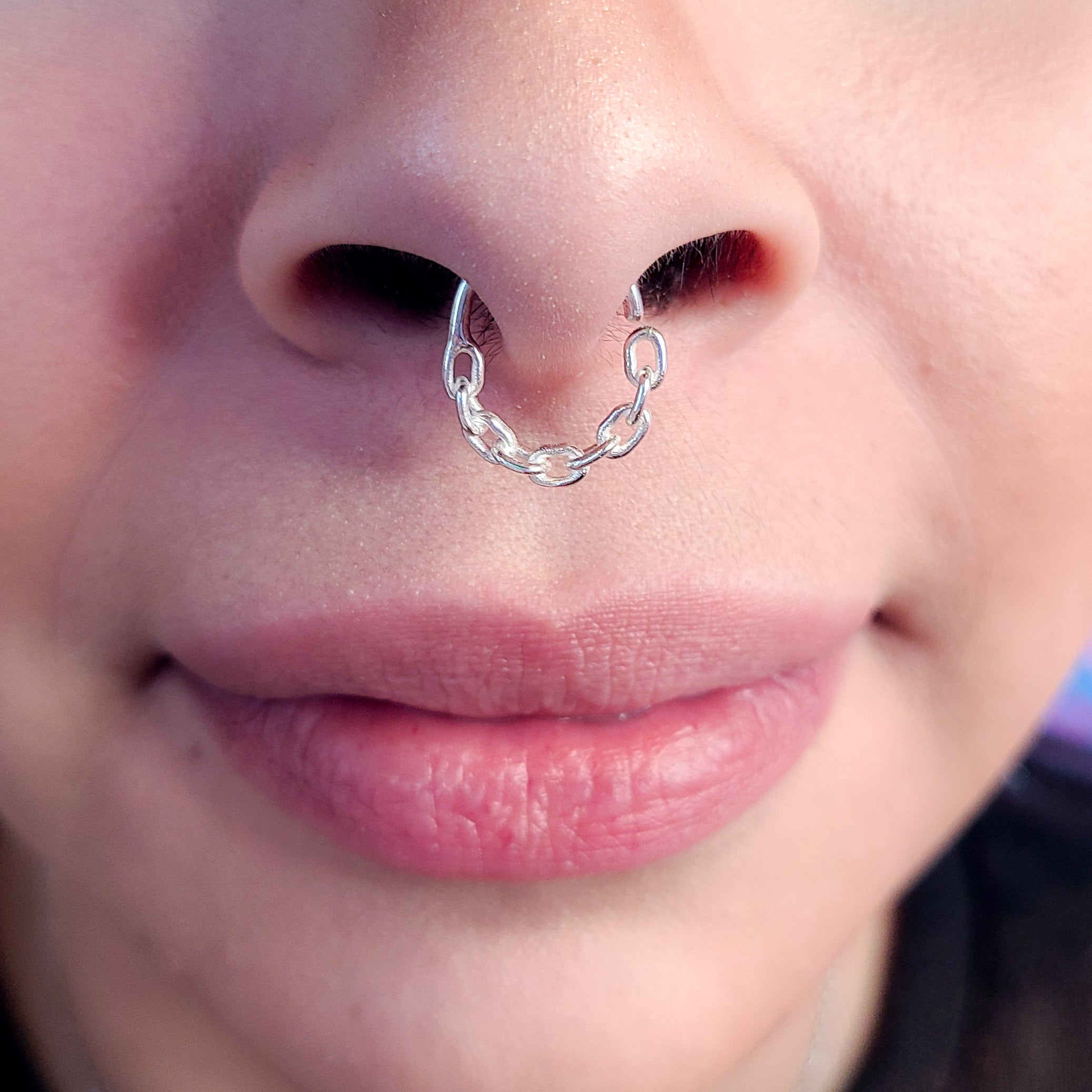 Collection of Solid Chain Septum Piercing in a gallery layout