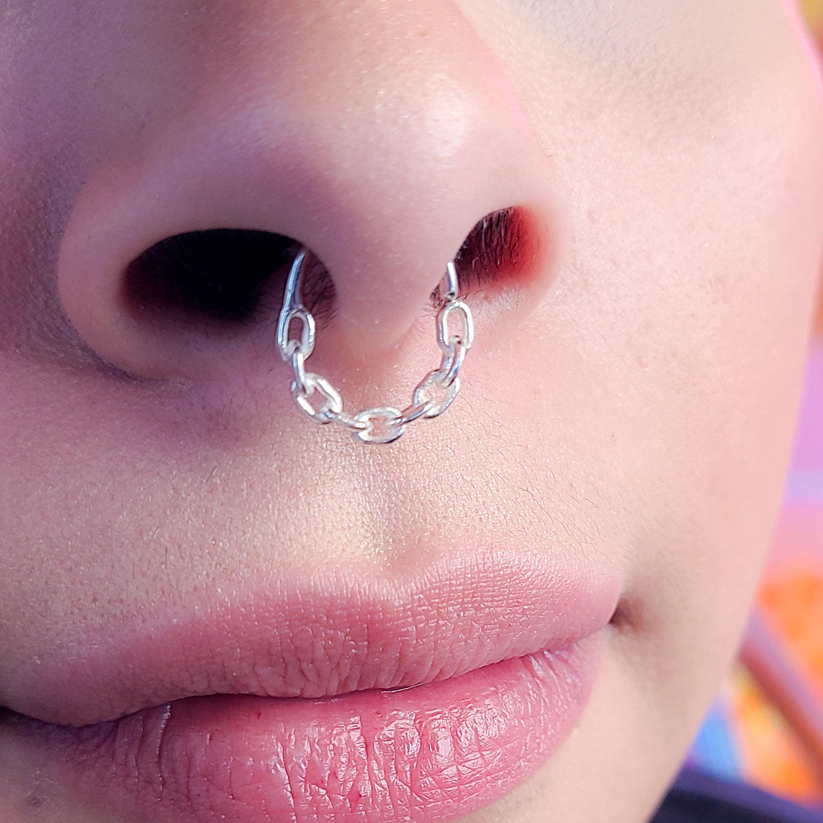 Collection of Solid Chain Septum Piercing in a gallery layout