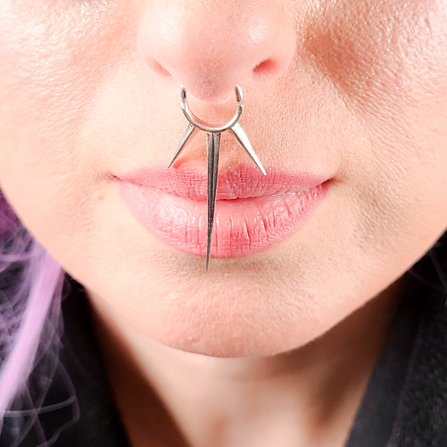 Collection of Long Spike Septum Piercing in a gallery layout