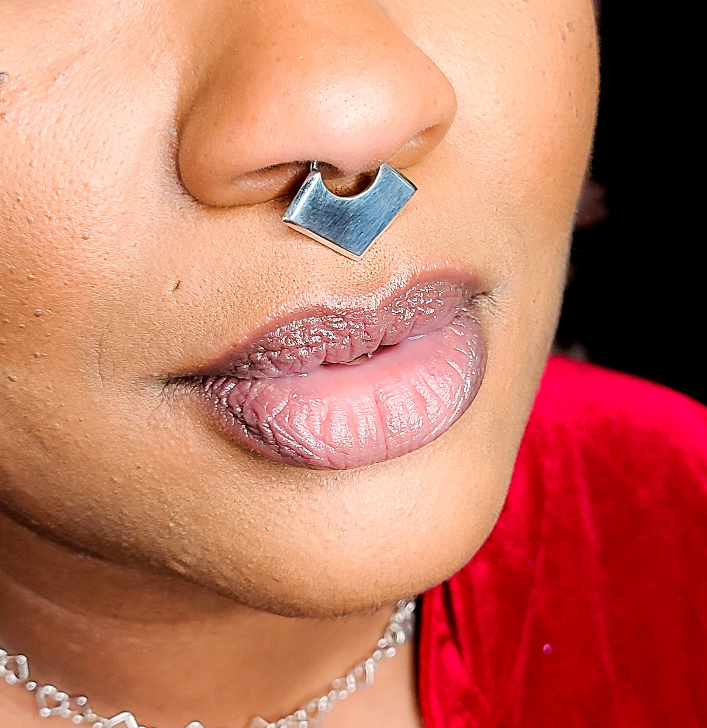 Collection of Oversized Blade Shield Septum Piercing in a gallery layout