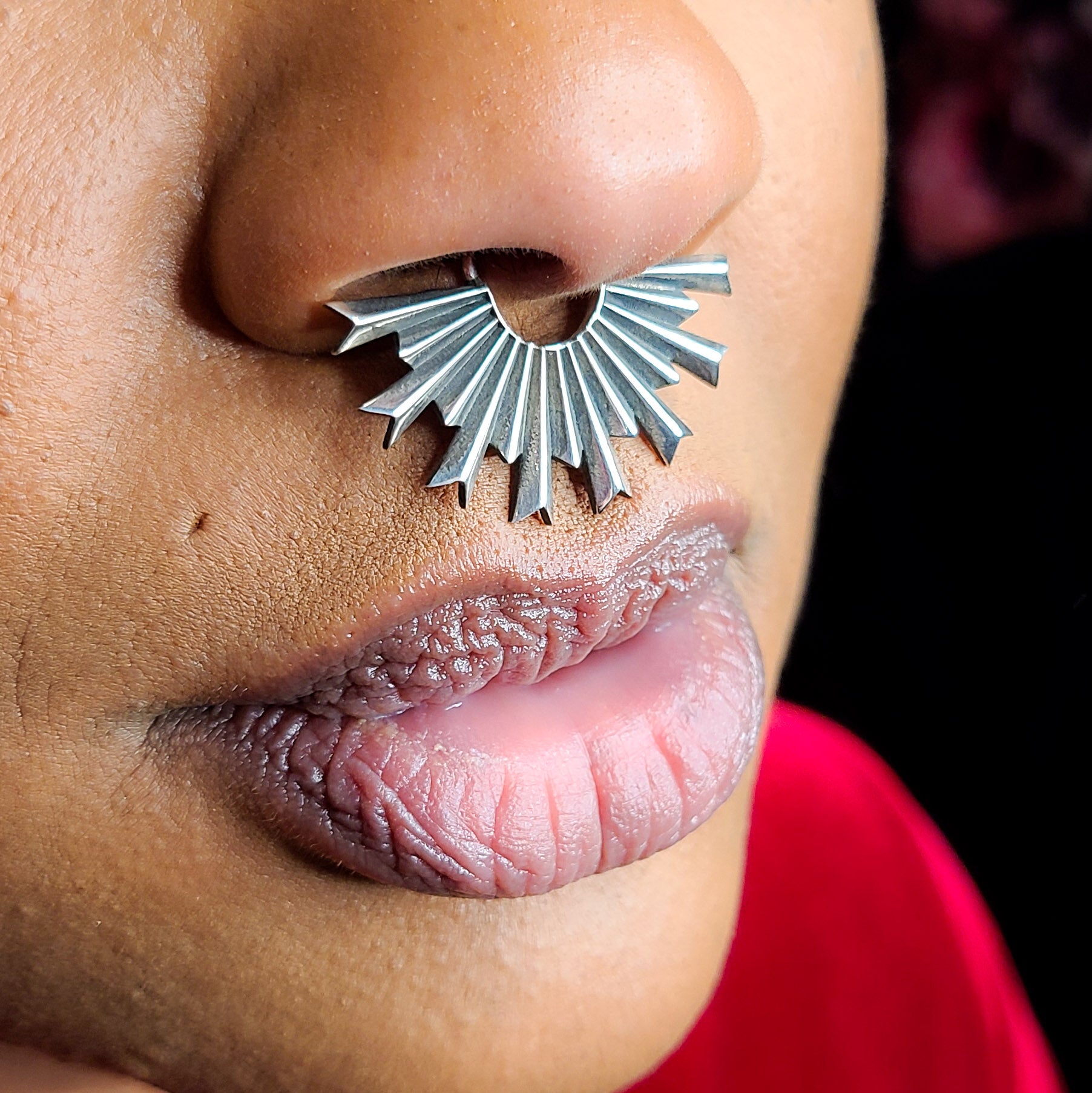 Collection of Art Deco Fan Oversized Septum in a gallery layout
