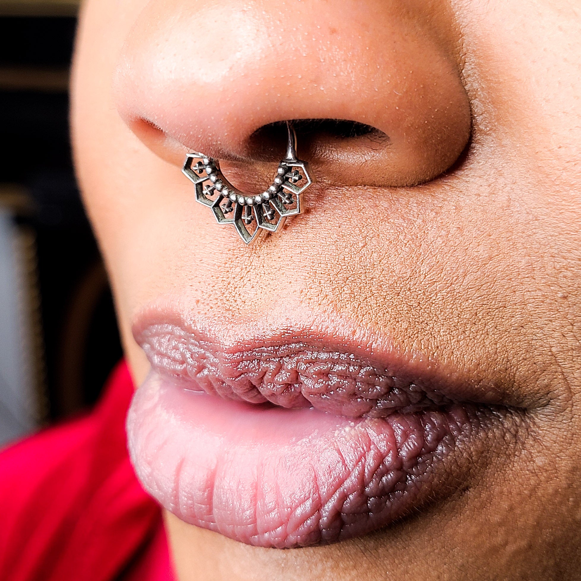 Collection of Gothic Cross Lace Septum in a gallery layout
