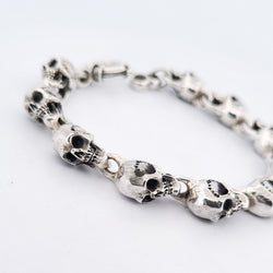 Collection of Solid Heavy Skull Bracelet in a gallery layout