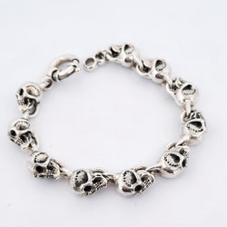 Collection of Solid Heavy Skull Bracelet in a gallery layout