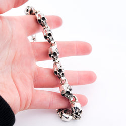 Collection of Solid Heavy Skull Bracelet in a gallery layout