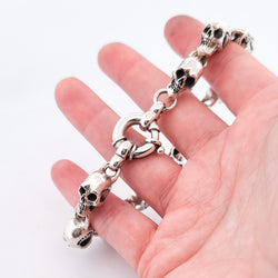 Collection of Solid Heavy Skull Bracelet in a gallery layout