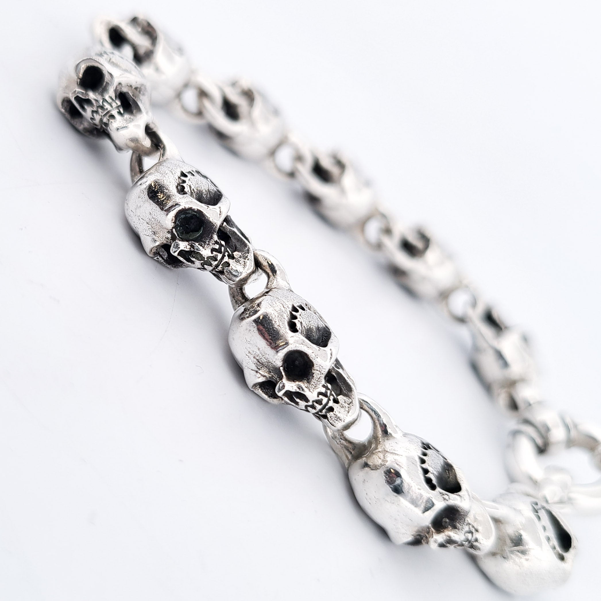 Collection of Solid Heavy Skull Bracelet in a gallery layout