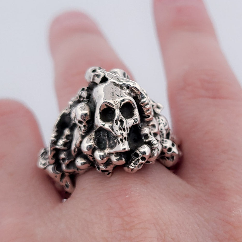 Collection of Catacombes Skull Signet Ring - Unisex in a gallery layout