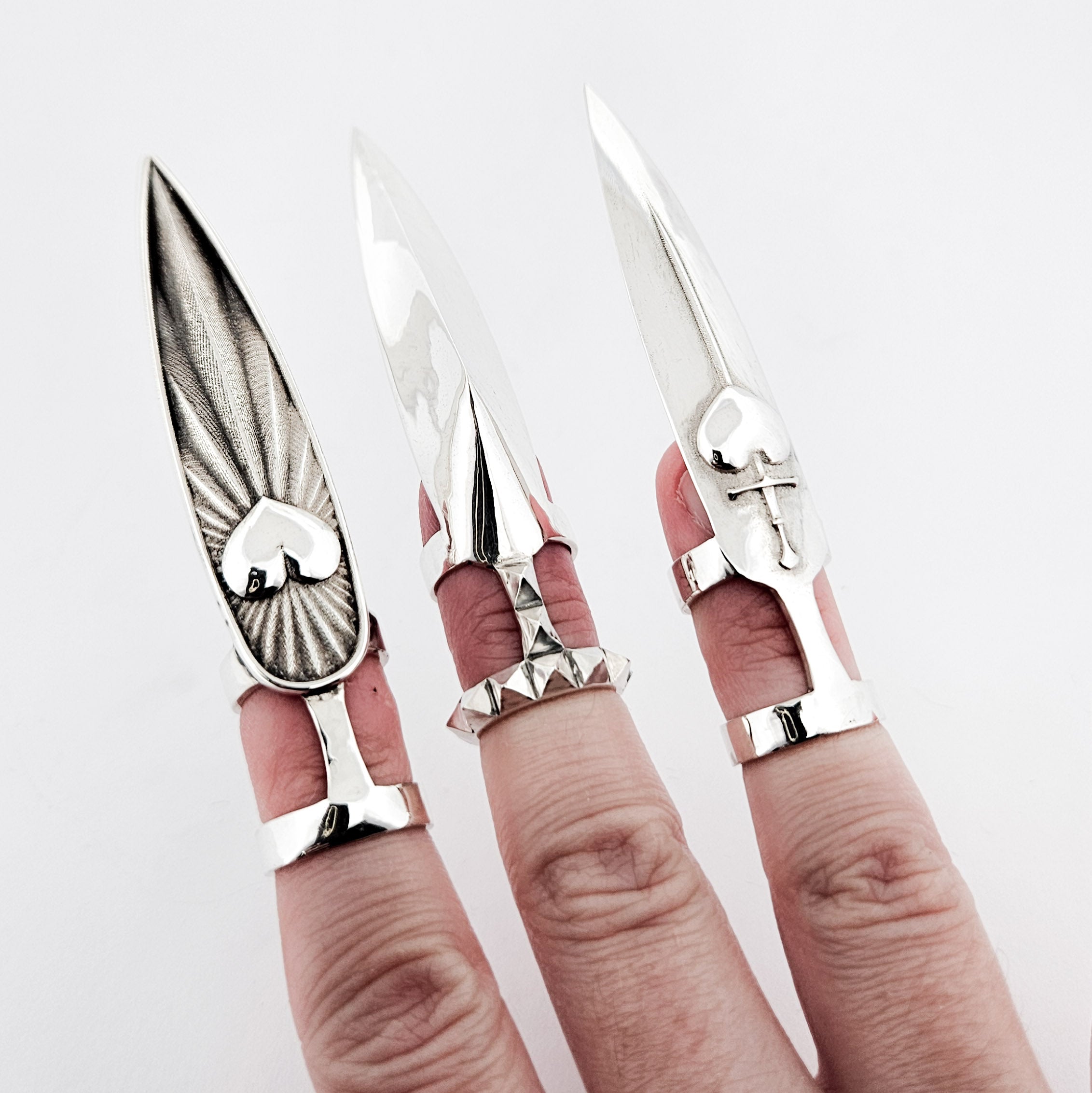 Collection of Studded Pyramid Oversized Claw in a gallery layout