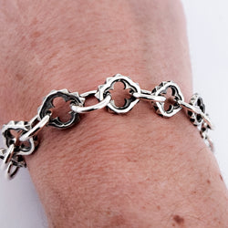 Collection of Delicate Quatre foils Bracelet Sterling Silver in a gallery layout