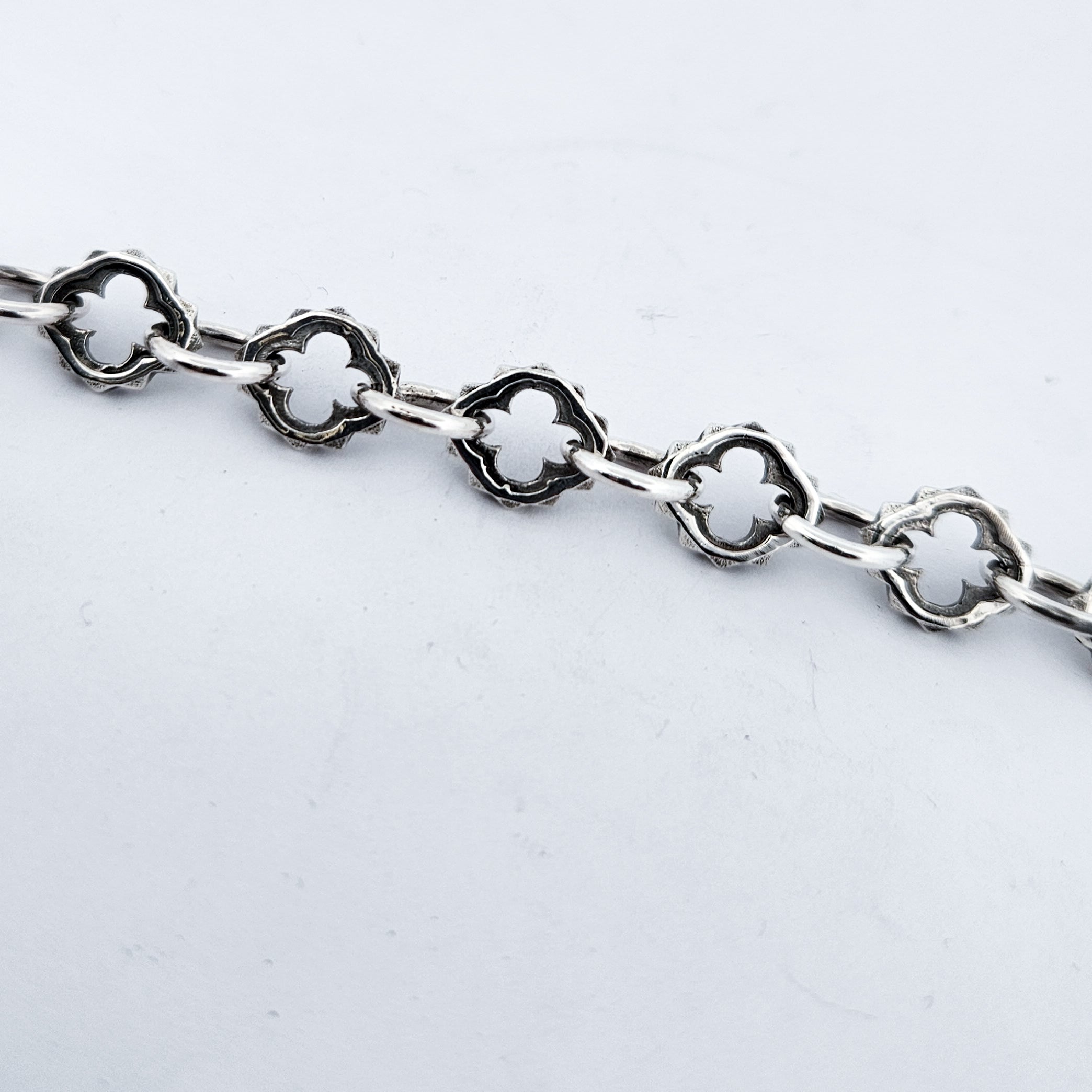 Collection of Delicate Quatre foils Bracelet Sterling Silver in a gallery layout