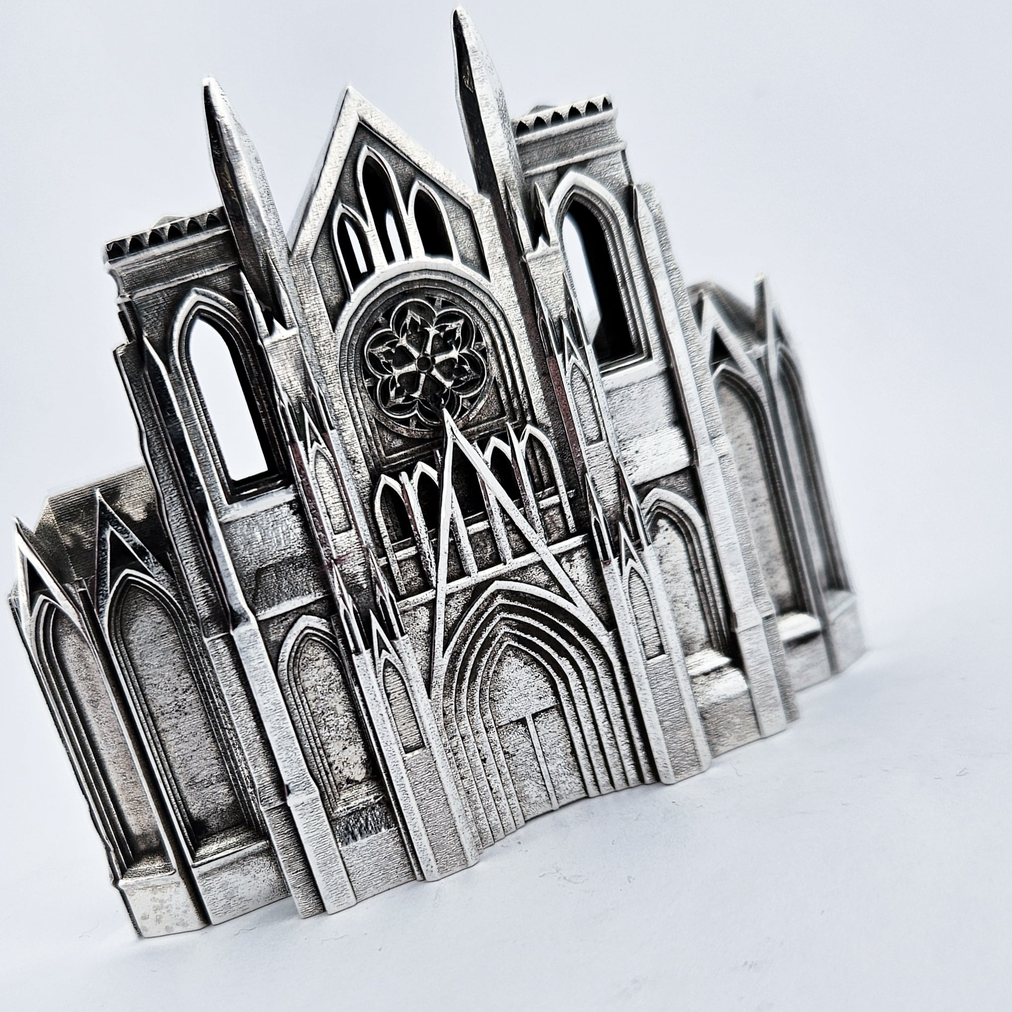 Sterling Silver Statement Cathedral Belt Buckle