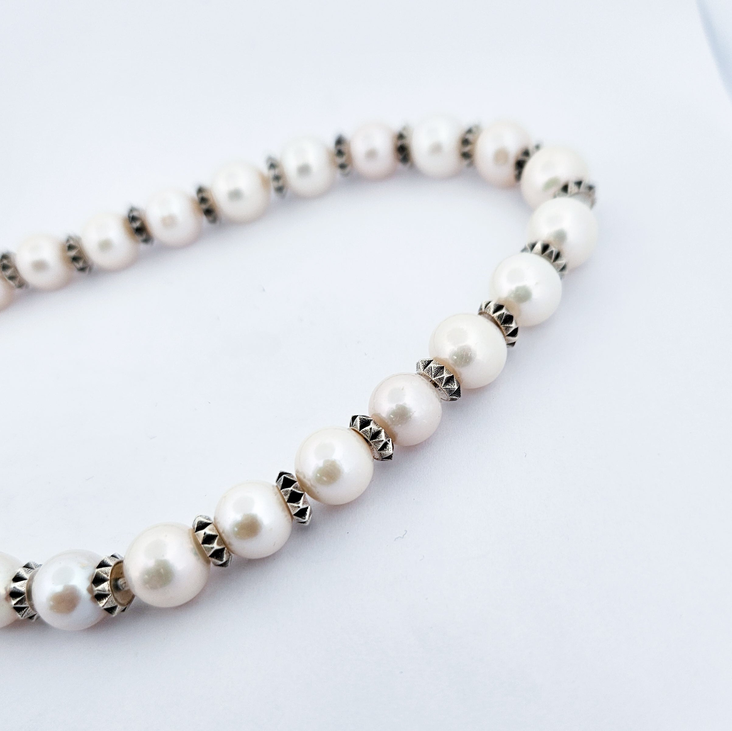 Collection of Studded Fresh Water Pearl Chocker Necklace - 15 Inches in a gallery layout