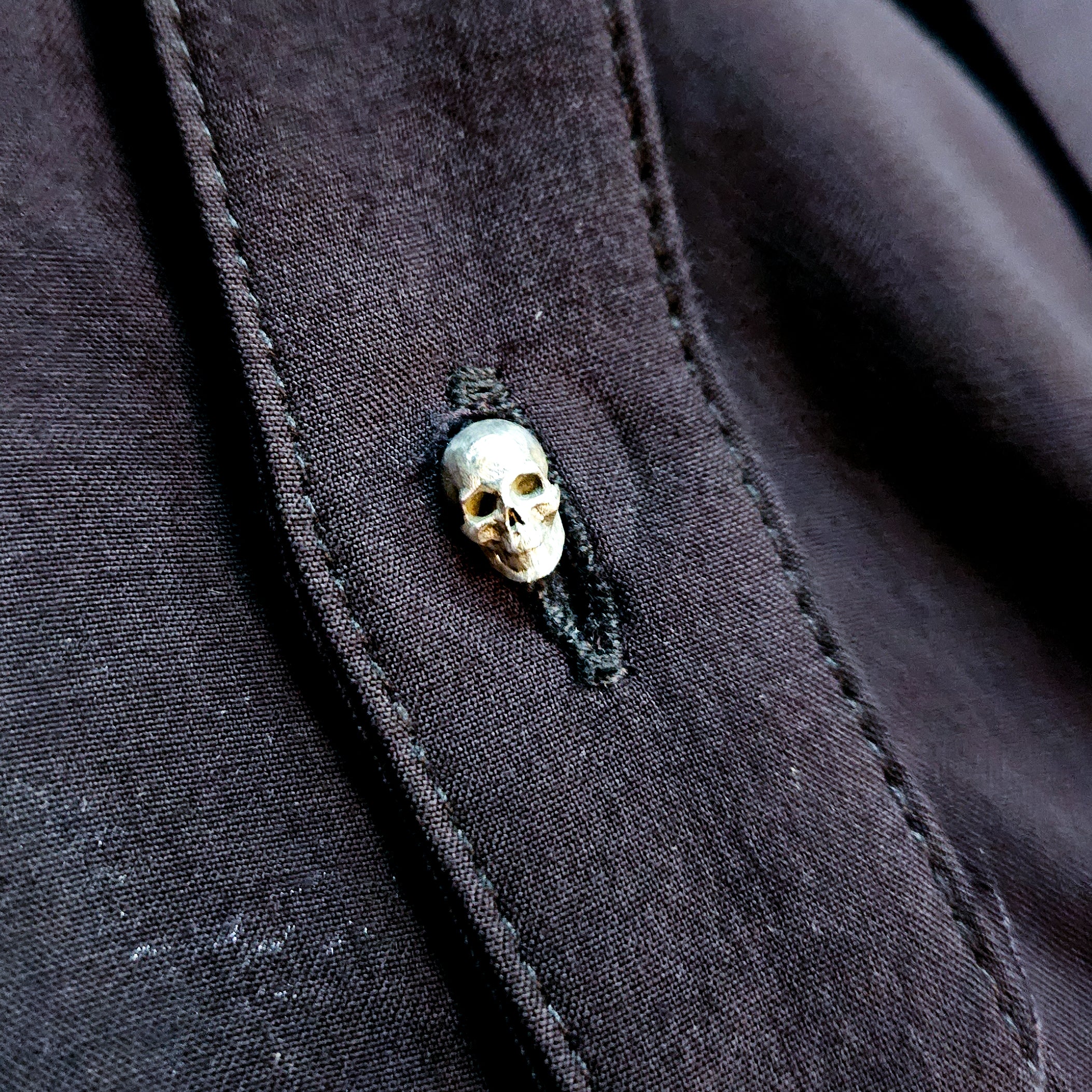 Sterling Silver Skull Buttons