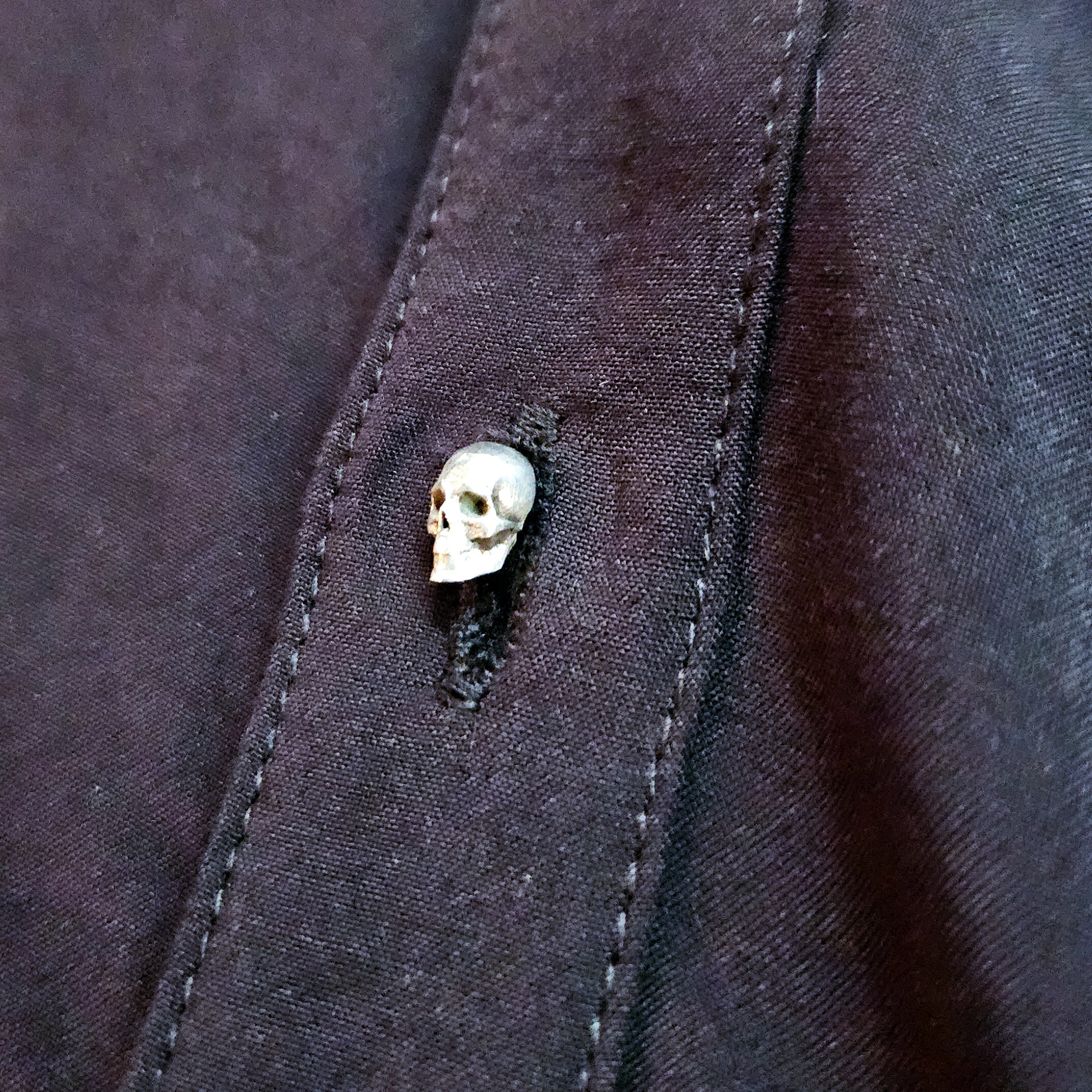 Sterling Silver Skull Buttons