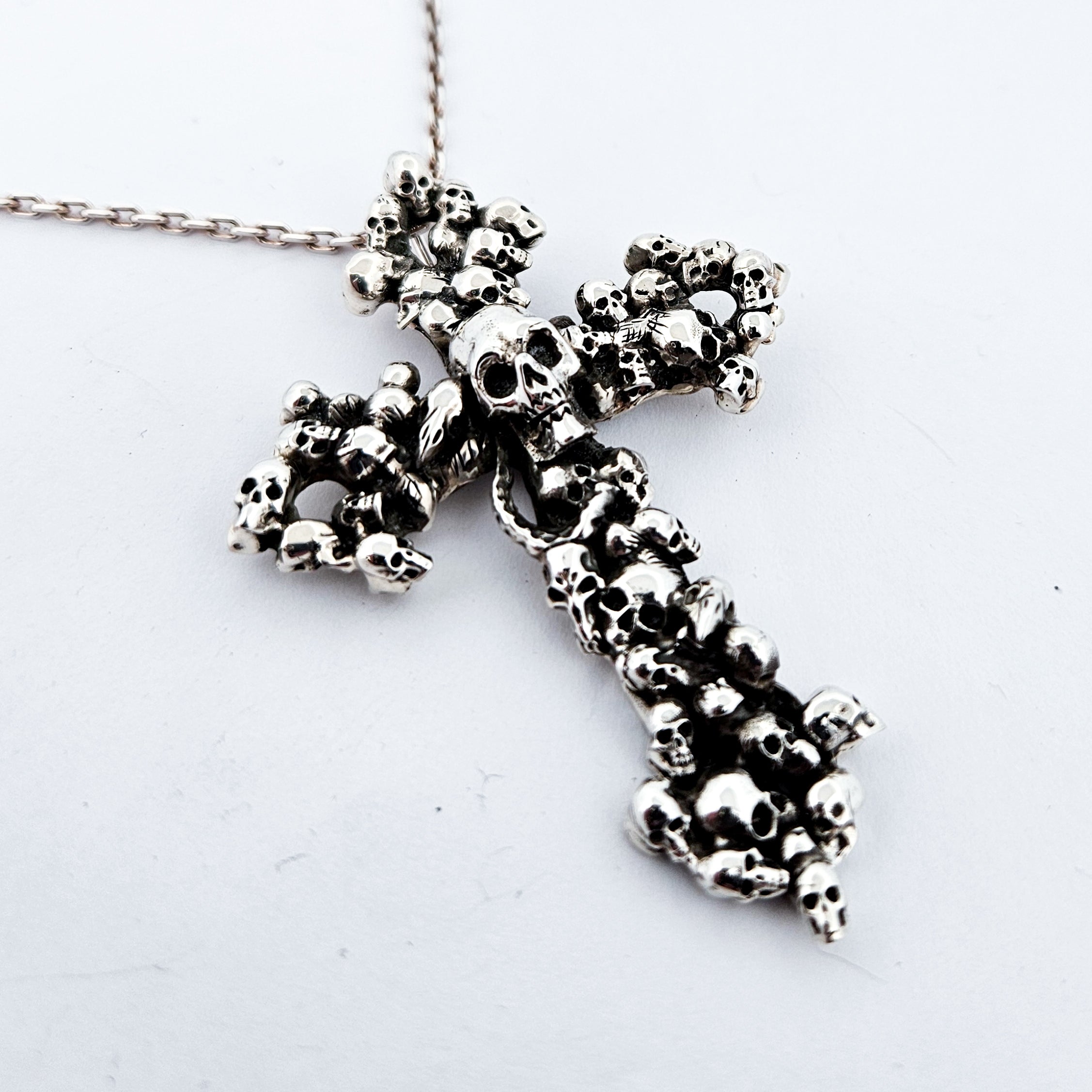 Collection of Catacombs Heavy Skull Cross Pendant in a gallery layout