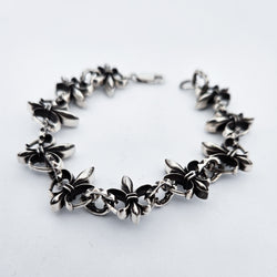 Collection of Heavy Rocker Fleur de Lys Bracelet in a gallery layout