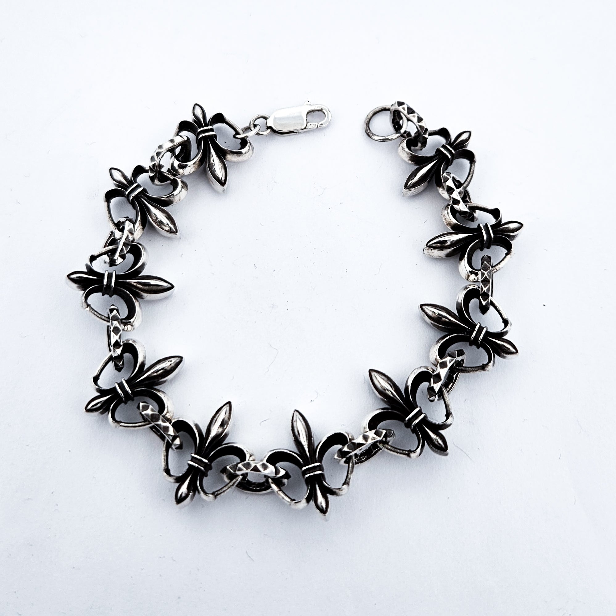 Collection of Heavy Rocker Fleur de Lys Bracelet in a gallery layout