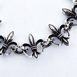 Collection of Heavy Rocker Fleur de Lys Bracelet in a gallery layout