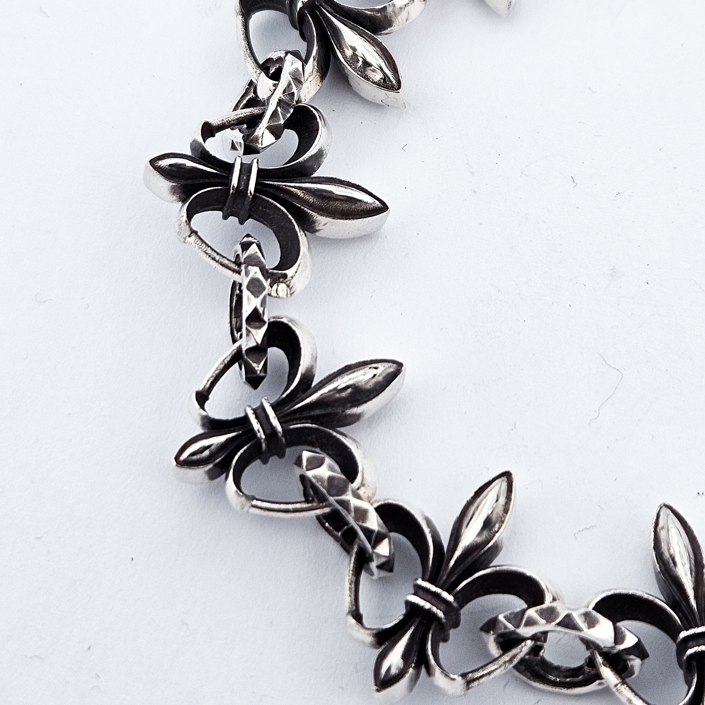 Collection of Heavy Rocker Fleur de Lys Bracelet in a gallery layout