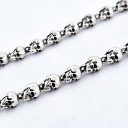 Collection of Small Skull Chain in Sterling Silver - Heavy in a gallery layout