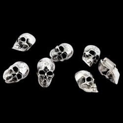 Collection of Sterling Silver Skull Buttons in a gallery layout