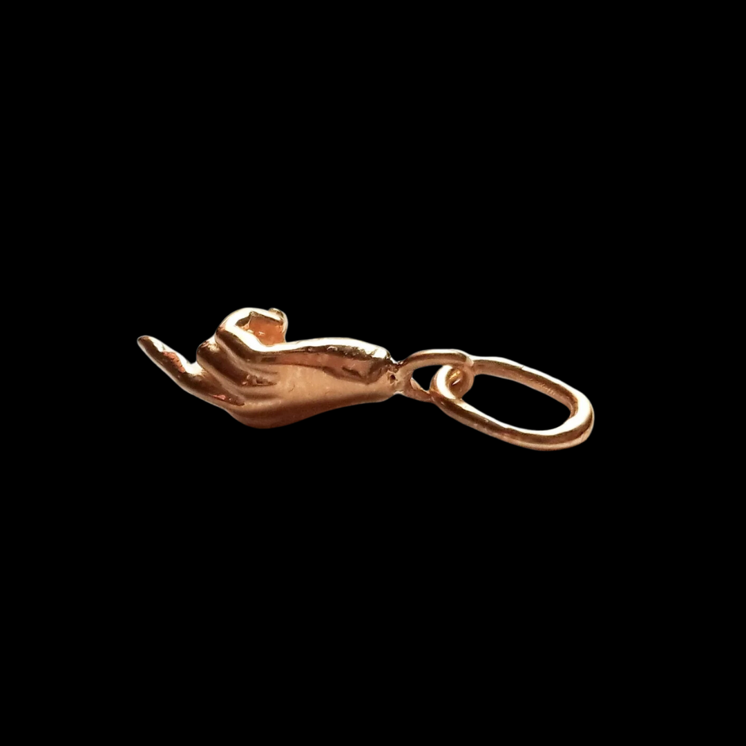 Collection of Rose Gold Middle Finger Pendant Charm 10K - 14K - Inchoo Bijoux in a gallery layout