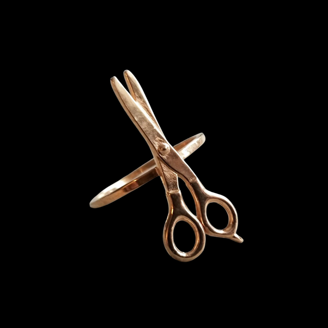 Collection of Rose Gold Scissor Ring 14K - Inchoo Bijoux in a gallery layout