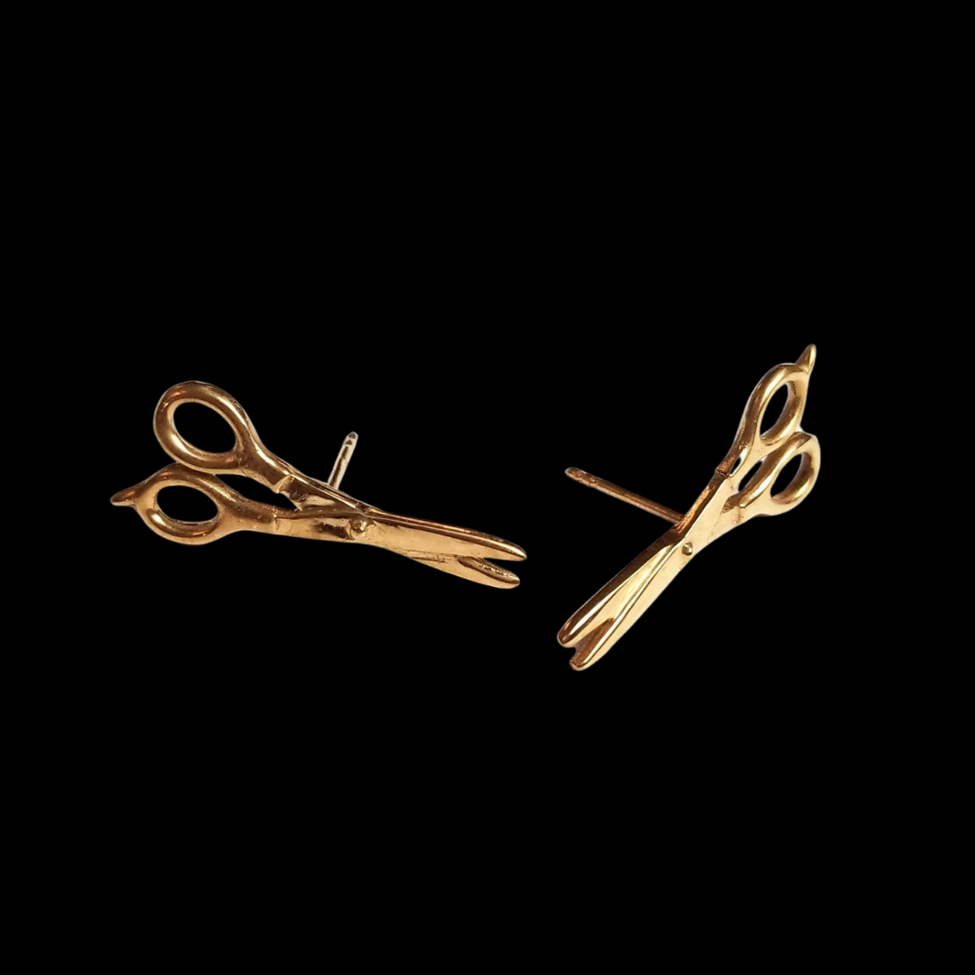 Collection of Rose Gold Scissors Earrings 14K - Inchoo Bijoux in a gallery layout