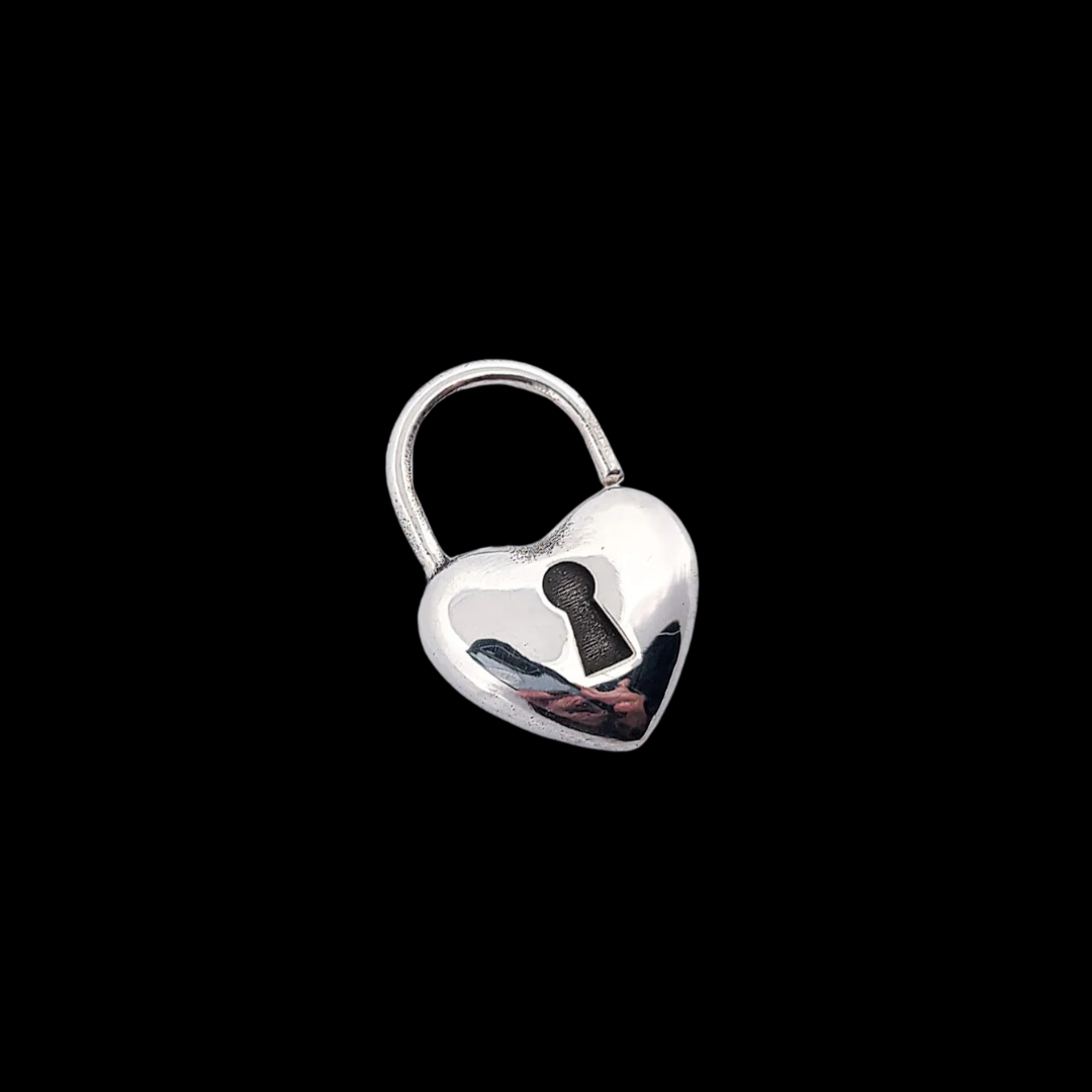 Lock Septum Rings Silver Heart Lock Septum Piercing – Inchoo Bijoux
