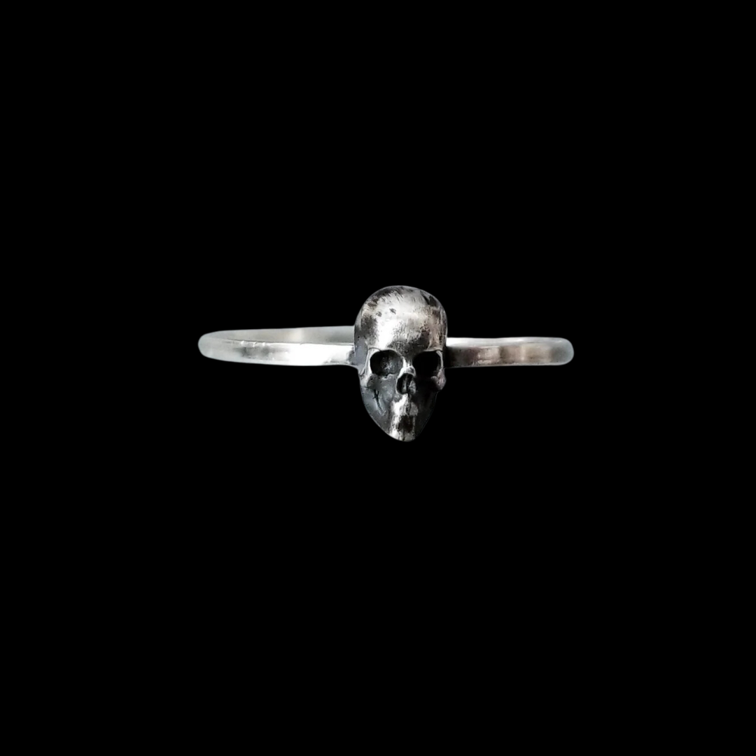 Collection of Small Silver Minimal Skull Ring - Inchoo Bijoux in a gallery layout